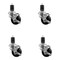 Service Caster 3'' SS Phenolic Swivel 1-5/8'' Expanding Stem Caster Set with Brake, 4PK SCC-SSEX20S314-PHS-TLB-158-4 - alternate 1